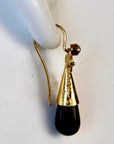 Salome 14k Gold, Onyx and Pearl Earrings