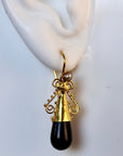 Salome 14k Gold, Onyx and Pearl Earrings