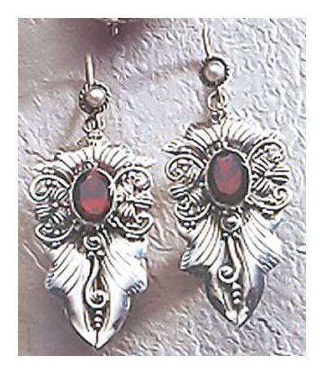 Silver Art Nouveau Earrings