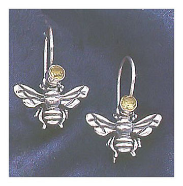 Silver Honeybee Earrings