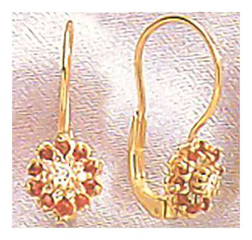 Snow White Ruby Diamond Earrings (.25ct)
