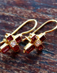 St. Albans Cross Garnet Earrings