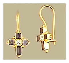 St. Albans Cross Iolite Earrings