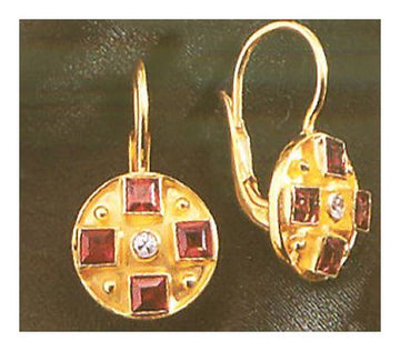 St. Albans Garnet and Pearl Earrings