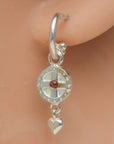 St. Augustine Silver Cross Earrings