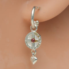 St. Augustine Silver Cross Earrings