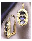 Stoplight 14k Gold and Iolite Drop Earrings