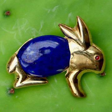 Surrey Lapis Rabbit Pin