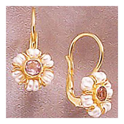 Sweet Adeline Amethyst and Pearl Earrings