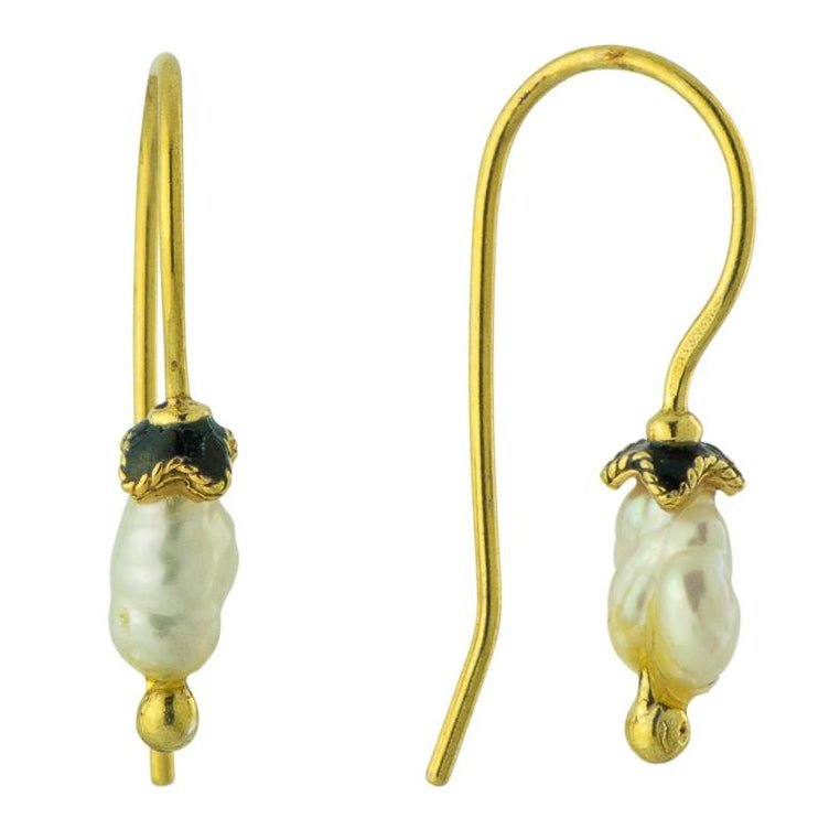 Teardrop Cultured Pearl Earrings
