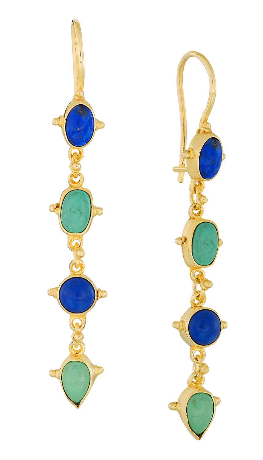 Tess of The D'urbervilles Lapis and Turquoise Earrings