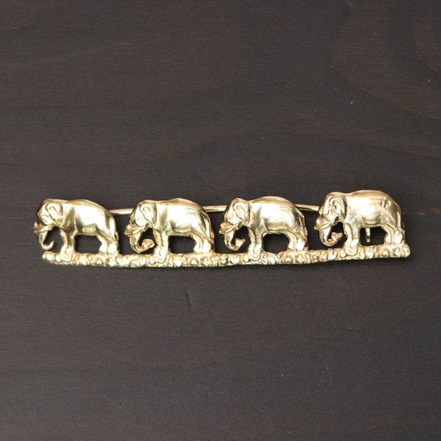 The Elephants Go Marching Brooch