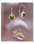 Thessaly Peridot Silver Earrings