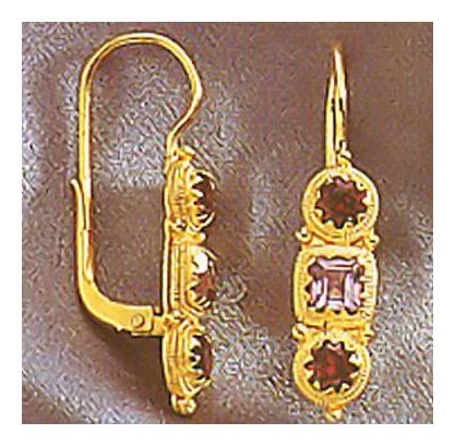 Thira Amethyst and Garnet Earrings