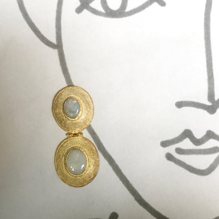 Tiered Empire Opal Earrings