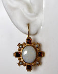 Trafalgar Amethyst, Garnet and Pearl Earrings