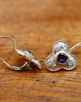 Troubadour 14k Gold, Diamond and Sapphire Earrings