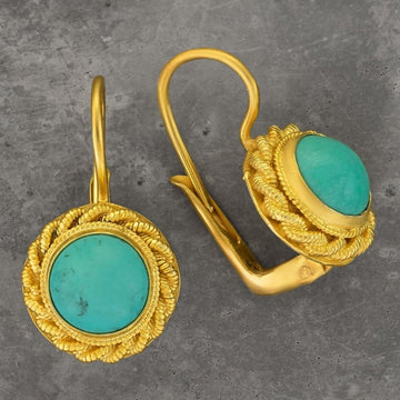 Turquoise Love Knot Earrings
