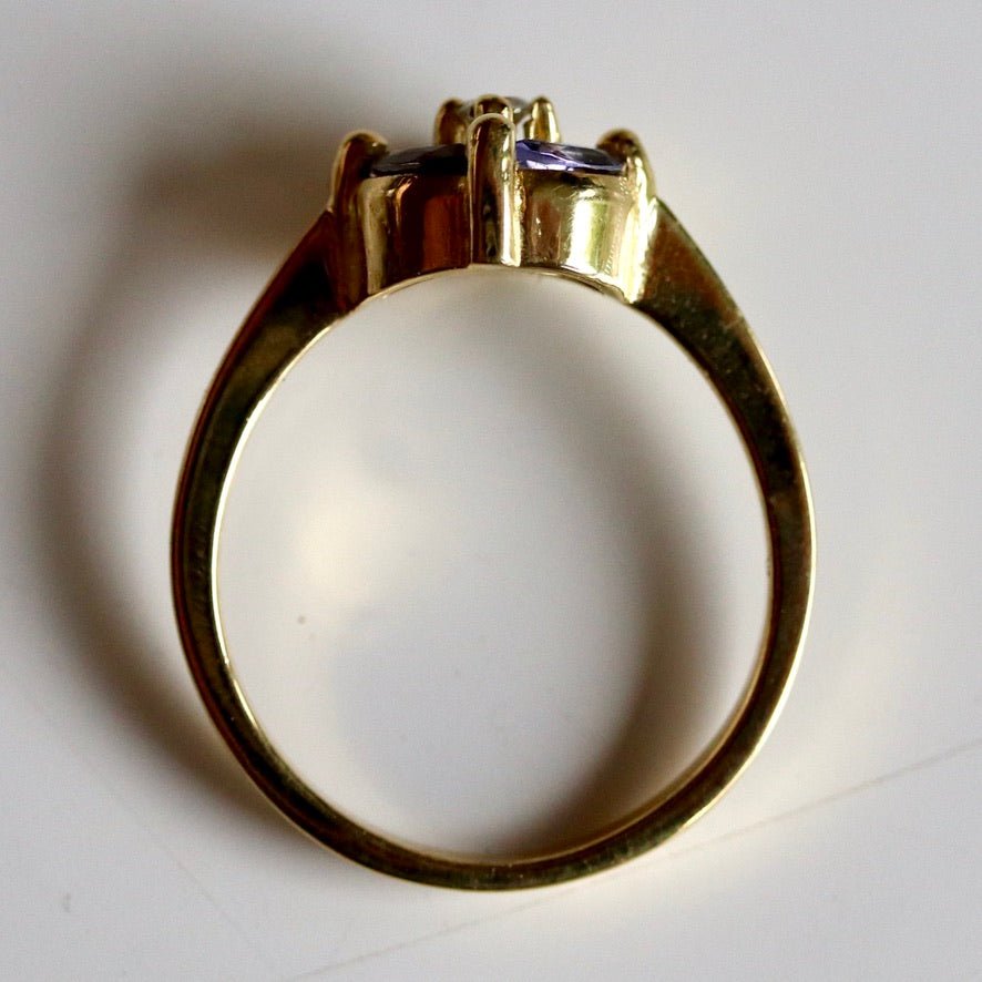 Twilight 14k Gold, Diamond and Sapphire Ring