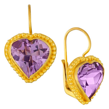 Valentine's Treasure Amethyst Earrings