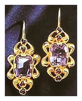 Versailles Amethyst and Garnet Earrings