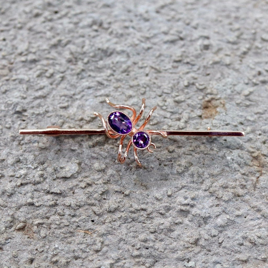 Victorian Spider Brooch - Gold-Plated