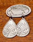 Vintage Laurel Burch Art Deco Silver-Plate Earrings