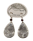 Vintage Laurel Burch Art Deco Silver-Plate Earrings