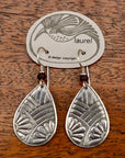 Vintage Laurel Burch Art Deco Silver-Plate Earrings