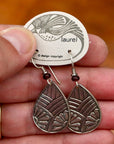 Vintage Laurel Burch Art Deco Silver-Plate Earrings