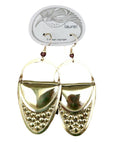 Vintage Laurel Burch Articulating Bag Gold-Plate Earrings
