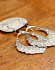 Vintage Laurel Burch Articulating Garland Silver-Plate Earrings