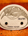 Vintage Laurel Burch Black Enamel Gold-Vermeil Studs