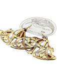 Vintage Laurel Burch Bluebell Gold-Plate Earrings