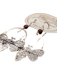 Vintage Laurel Burch Butterfly Silver-Plate Earrings