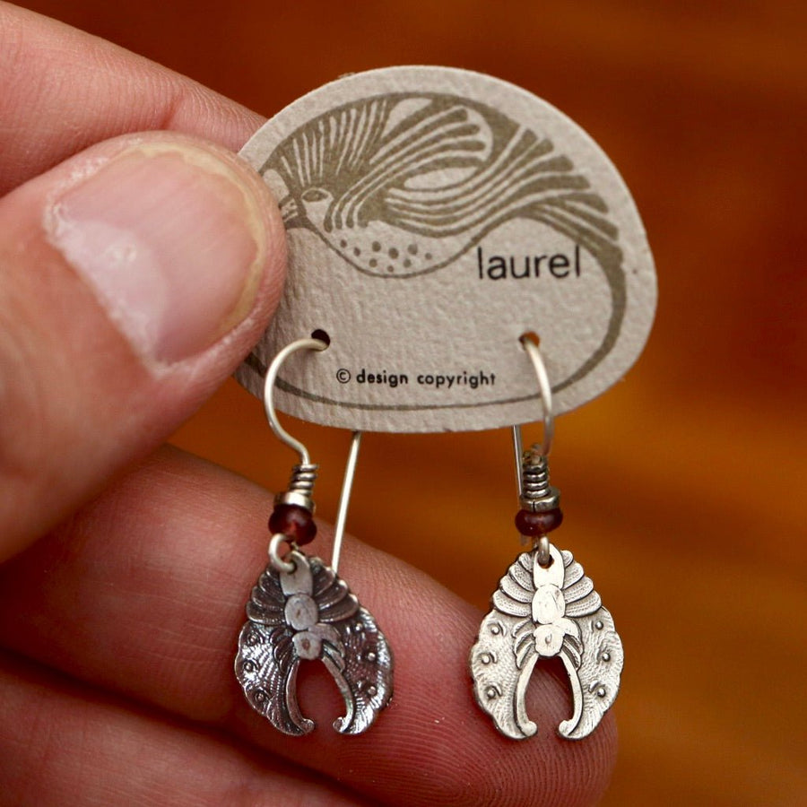 Vintage Laurel Burch Chrysalis Silver-Plate Earrings