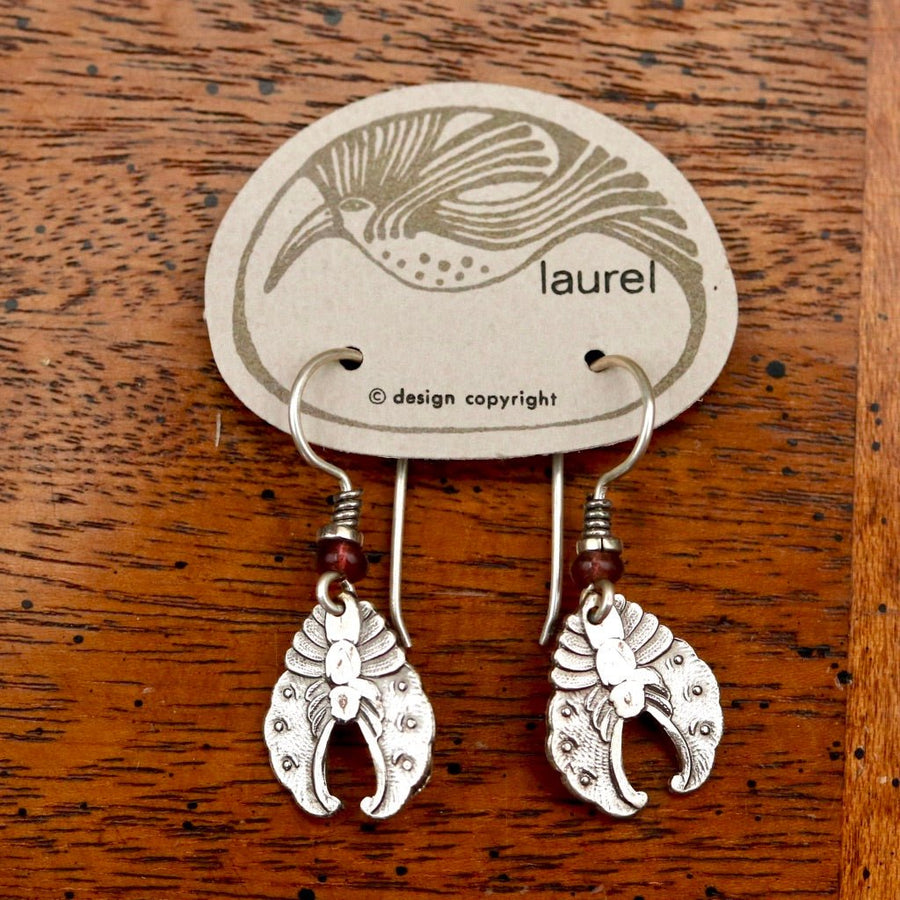 Vintage Laurel Burch Chrysalis Silver-Plate Earrings