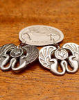 Vintage Laurel Burch Double-Headed Serpent Silver-Plate Earrings