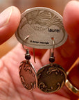 Vintage Laurel Burch Dragon Silver-Plate Earrings