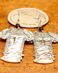 Vintage Laurel Burch Dryad Silver-Plate Earrings