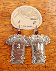 Vintage Laurel Burch Dryad Silver-Plate Earrings