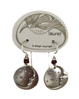 Vintage Laurel Burch Extra Small Moonface Silver-Plate Earrings