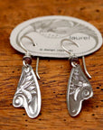 Vintage Laurel Burch Fairy Wing Silver-Plate Earrings