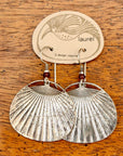 Vintage Laurel Burch Fan Silver-Plate Earrings