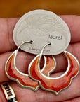 Vintage Laurel Burch Fire Silver Hoops