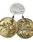 Vintage Laurel Burch Gingko Gold-Plate Earrings