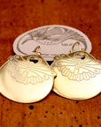 Vintage Laurel Burch Golden Moth Gold-Vermeil Earrings