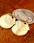 Vintage Laurel Burch Golden Moth Gold-Vermeil Earrings