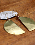 Vintage Laurel Burch Half-Circle Gold-Plate Earrings