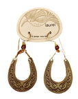 Vintage Laurel Burch Horseshoe Gold-Plate Earrings